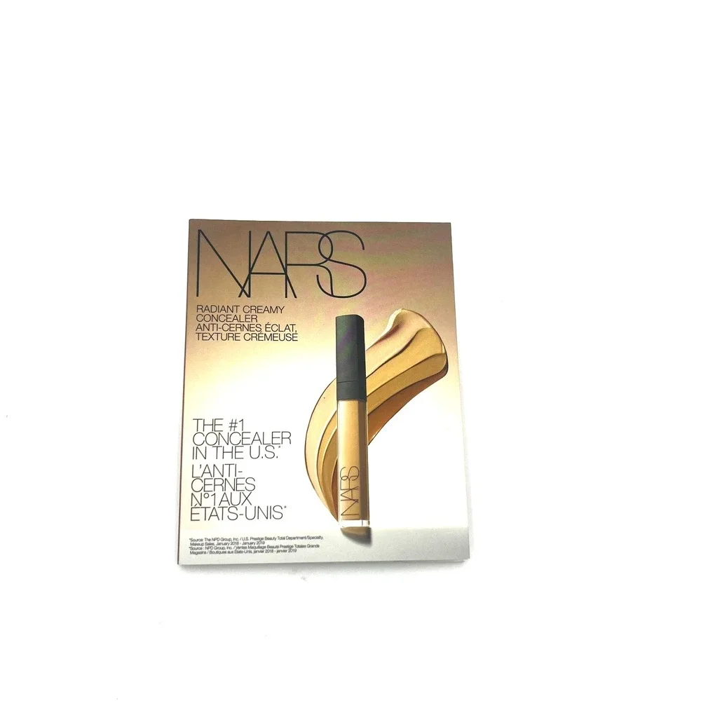 Nars Radiant Creamy Concealer 4 Shades Sample Card Biscuit Caramel Walnut Amande